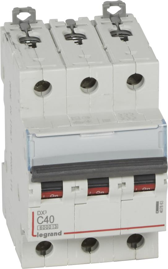 Автоматичен прекъсвач DX3 3P 40A крива С 6kA Legrand – DX3 6kA
