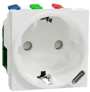 Schneider Electric – Контакт шуко с детска защита авт. и USB тип C 2 мод. цвят Бял Unica SE – Бели механизми Unica