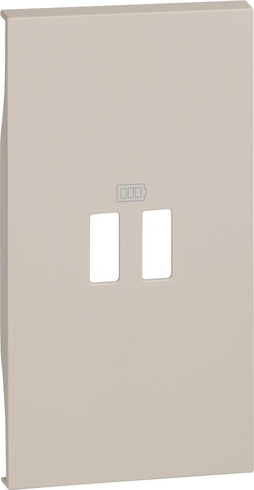 Лицев панел за USB розетка тип 2xA/2xC/A+C 2 мод. цвят Крем Living Now Bticino – Крем механизми и лицеви панели LNOW Bticino