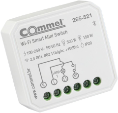 Микромодул Smart реле 1х On/Off 7A изисква неутрала Wi-Fi Commel IoT · C265-521
