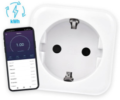 Адаптер Smart за контакт 1х Шуко 16A с мерител Wi-Fi Commel IoT · C265-307