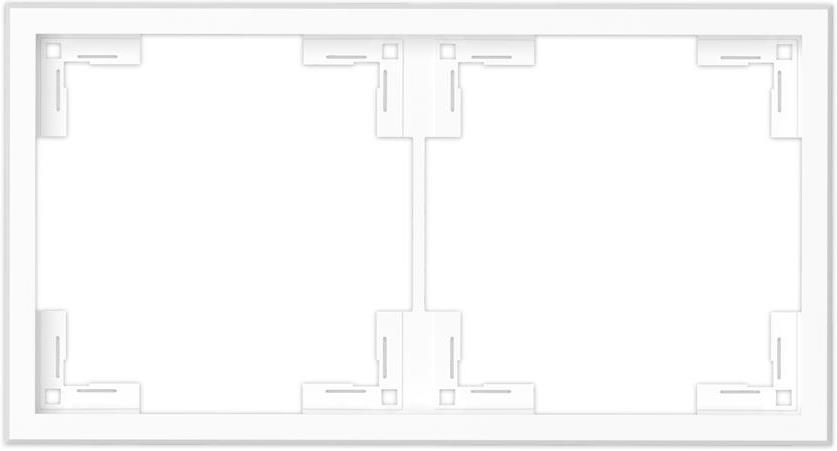 Рамка 2х цвят БЯЛ мат Adria Commel – Бели механизми и рамки Adria Commel