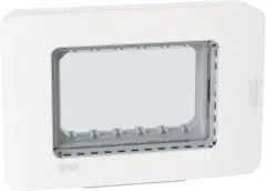 Лицева рамка + носеща IP55 3 мод. цвят Бял Light Now Bticino · 28603YW