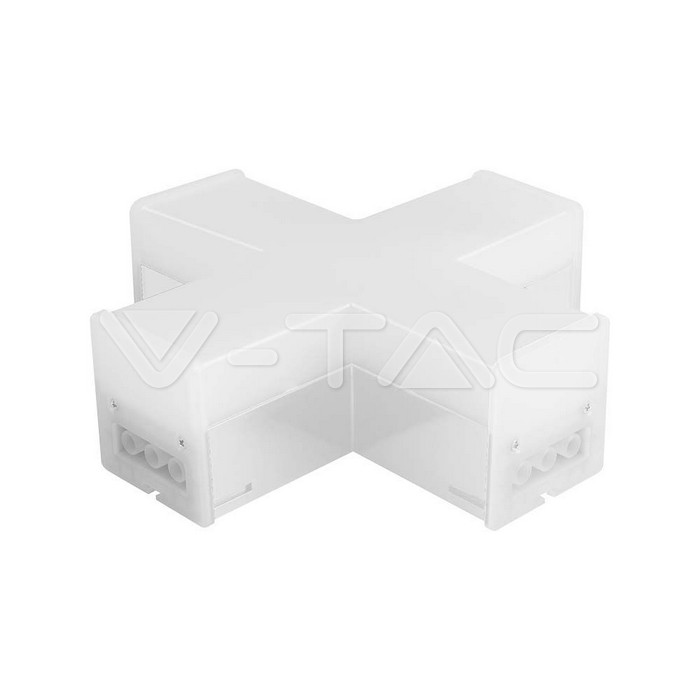 V-TAC – X Конектор Бяло Тяло 4000K – LED Линейно Осветление