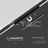 22W LED Магнитен Линеен Осветител 6400K Черно Тяло — снимка 2