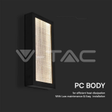 20W Стенна Лампа (W200*D50*H400мм) 3000K Черно Тяло IP65 — снимка 2