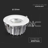 40W СОВ Луна Кръгла A++ 120lm/W 6500K — снимка 10