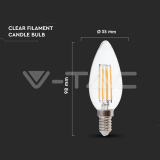 LED Крушка 4W Filament E14 Кендъл 4000K — снимка 4