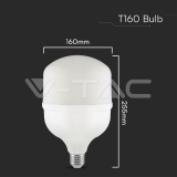 LED Крушка 60W Пластик T160 4000K — снимка 5