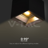 9W LED Соларна Стенна Лампа с Батерия 3.7V 3 в 1 Черно Тяло IP65 — снимка 5
