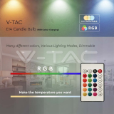 LED Крушка Кендъл 4.8W E14 Дистанционно RGB+4000K Димираща — снимка 9