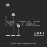 4W LED Лампион Презаредим Бял 3000K IP54 — снимка 2