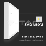 30W LED Плафон Квадрат Бяла Рамка 4000К IP44 — снимка 5