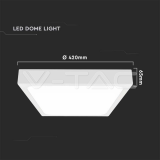 30W LED Плафон Квадрат Бяла Рамка 4000К IP44 — снимка 7