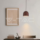 8.5W LED Висяща Лампа Φ100 Регулируемо Въже Touch On/Off Кафяво Тяло 3000K — снимка 8