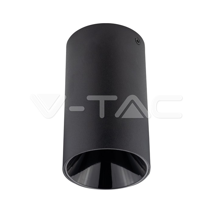 V-TAC – GU10 Корпус Кръг Черно – Тела за Лунички