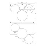 Плафон GALILEO ∙ CL780 ∙ 3хG9 ∙ опушени стъкла — снимка 7
