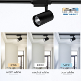 LED прожектор за релсов монтаж TRANCE LED ∙ 30W ∙ 2100lm ∙ черен ∙ CCT-switch ∙ 3000K-4000K-6400K — снимка 6