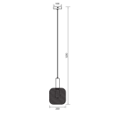 Полилей ELINOR ∙ SSP950-1H ∙ 1xE27 ∙ метал+PVC ∙ мрежа ∙ бежов — снимка 8
