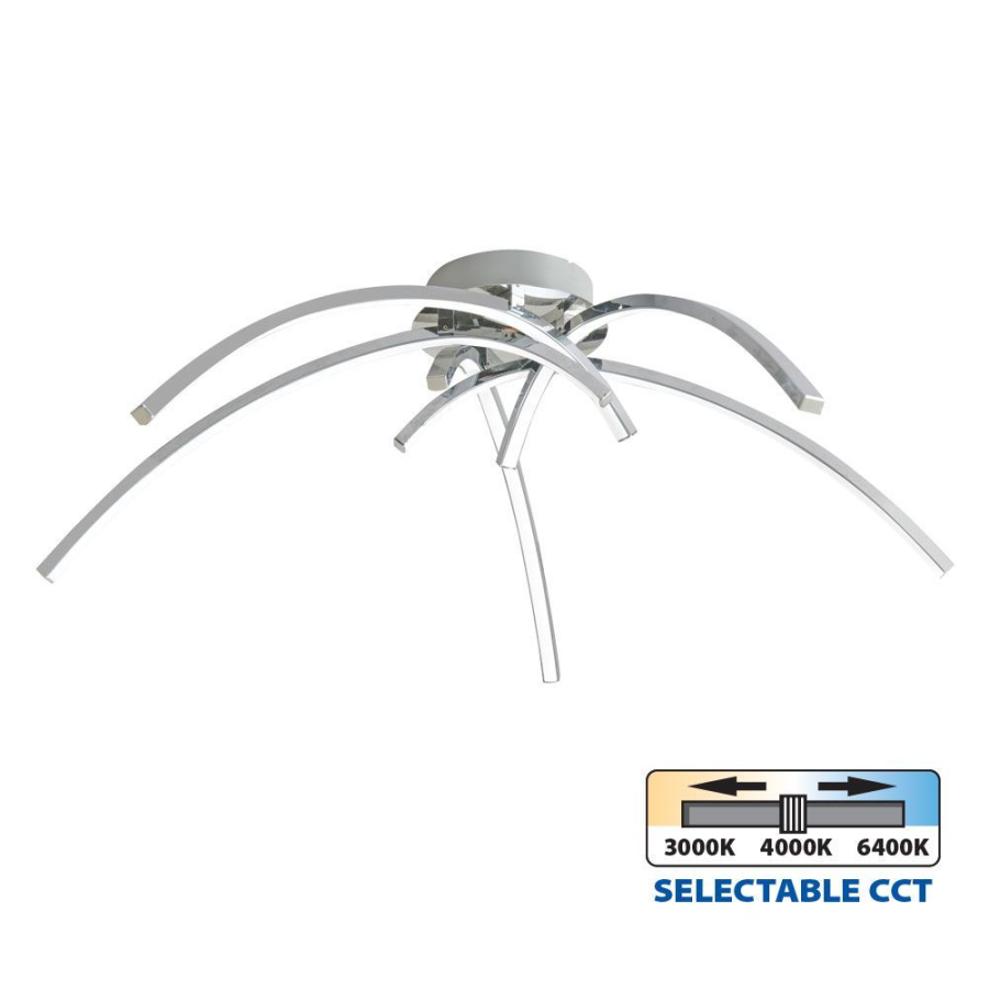 Vivalux – LED плафон LOREIN LED ∙ 36W ∙ хром ∙ CCT-switch ∙ 3000-4000-6400K – LED плафониери и полилеи