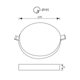 LED панел за вграждане RONDO LED ∙ 36W ∙ 3600lm ∙ бял ∙ 4000K — снимка 7